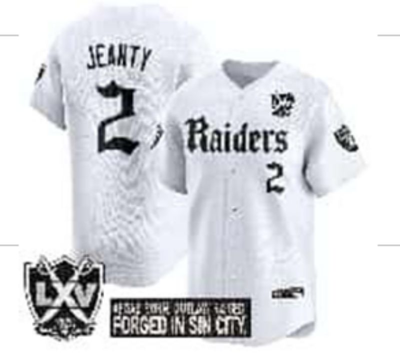 Men 2025 Oakland Raiders #2 Jeanty white 6th generation Joint Name Nike Limited NFL Jersey style 02->oakland raiders->NFL Jersey